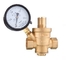 Brass Water Pressure Reducing Valves With Gauge / Pressure Meter ISO 9001